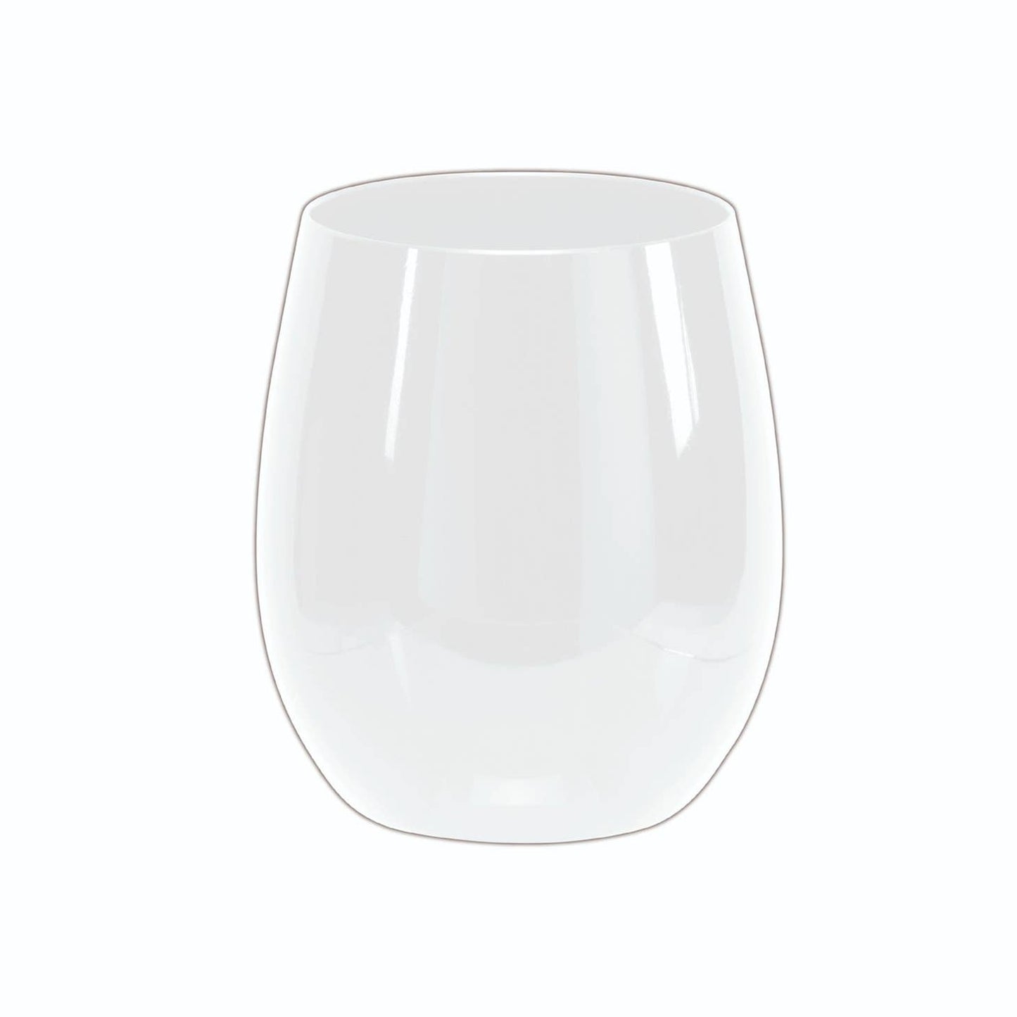 Upscale Round White Plastic Wine Cups