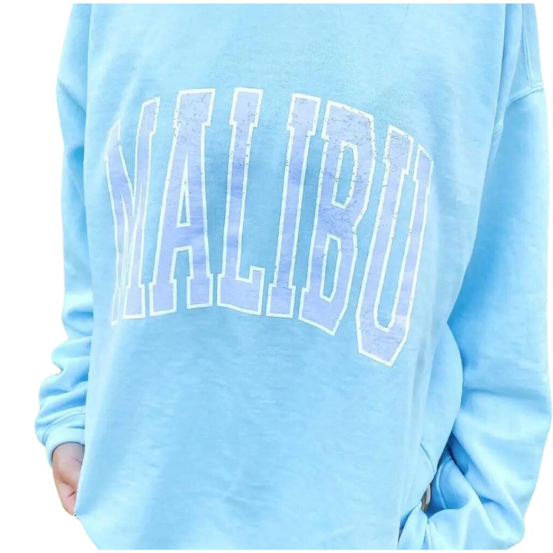Blue malibu sweatshirt sales