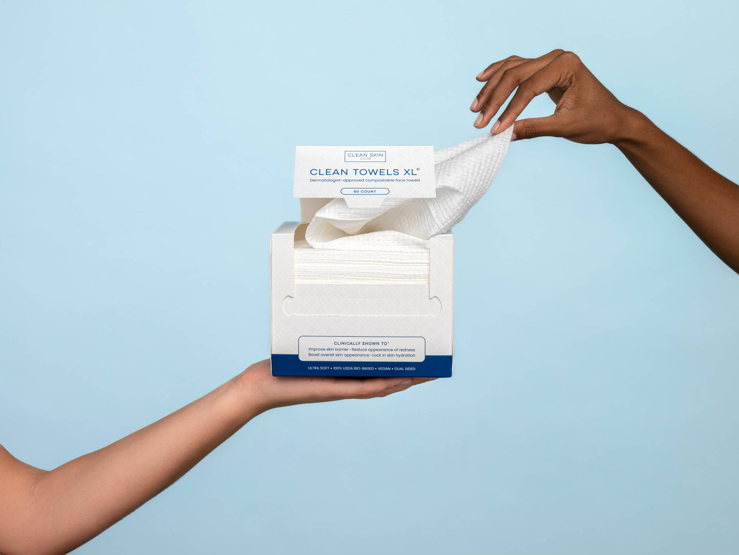 Clean Towels XL, Disposable Face Towels, 50 Count