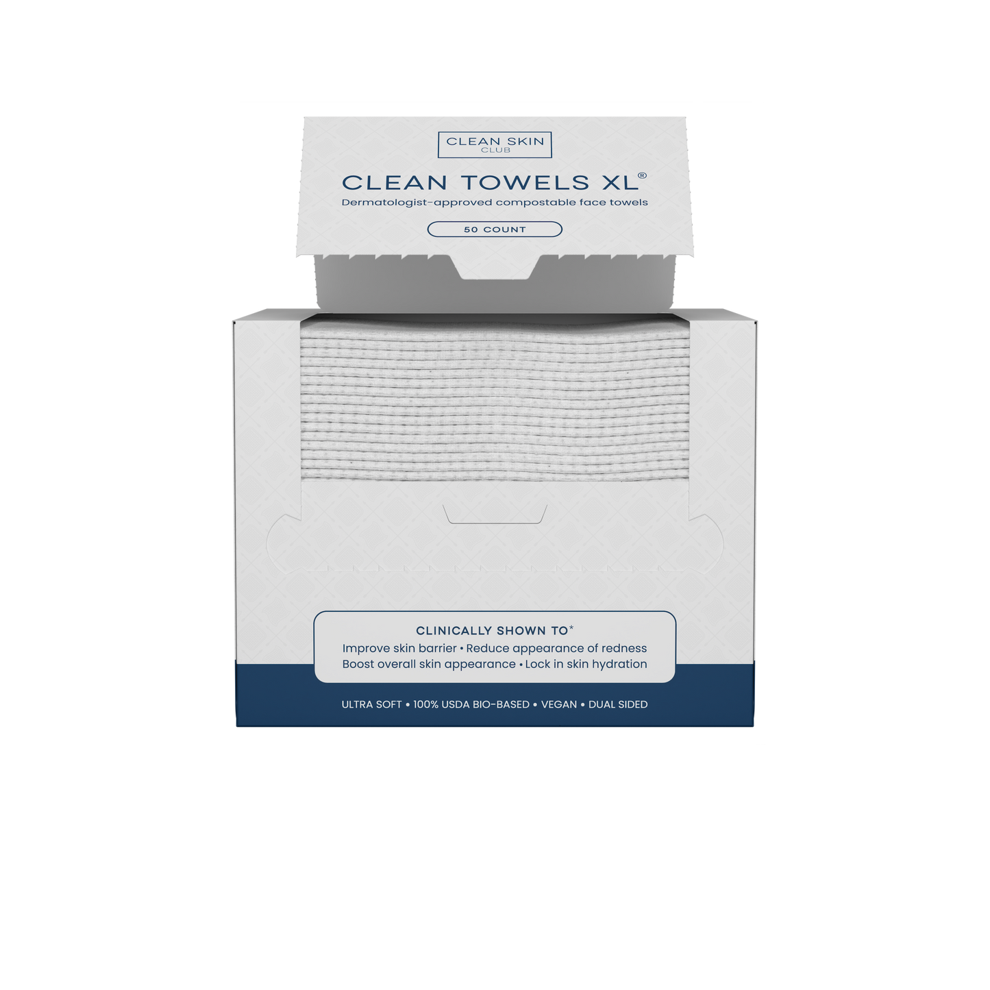 Clean Towels XL, Disposable Face Towels, 50 Count