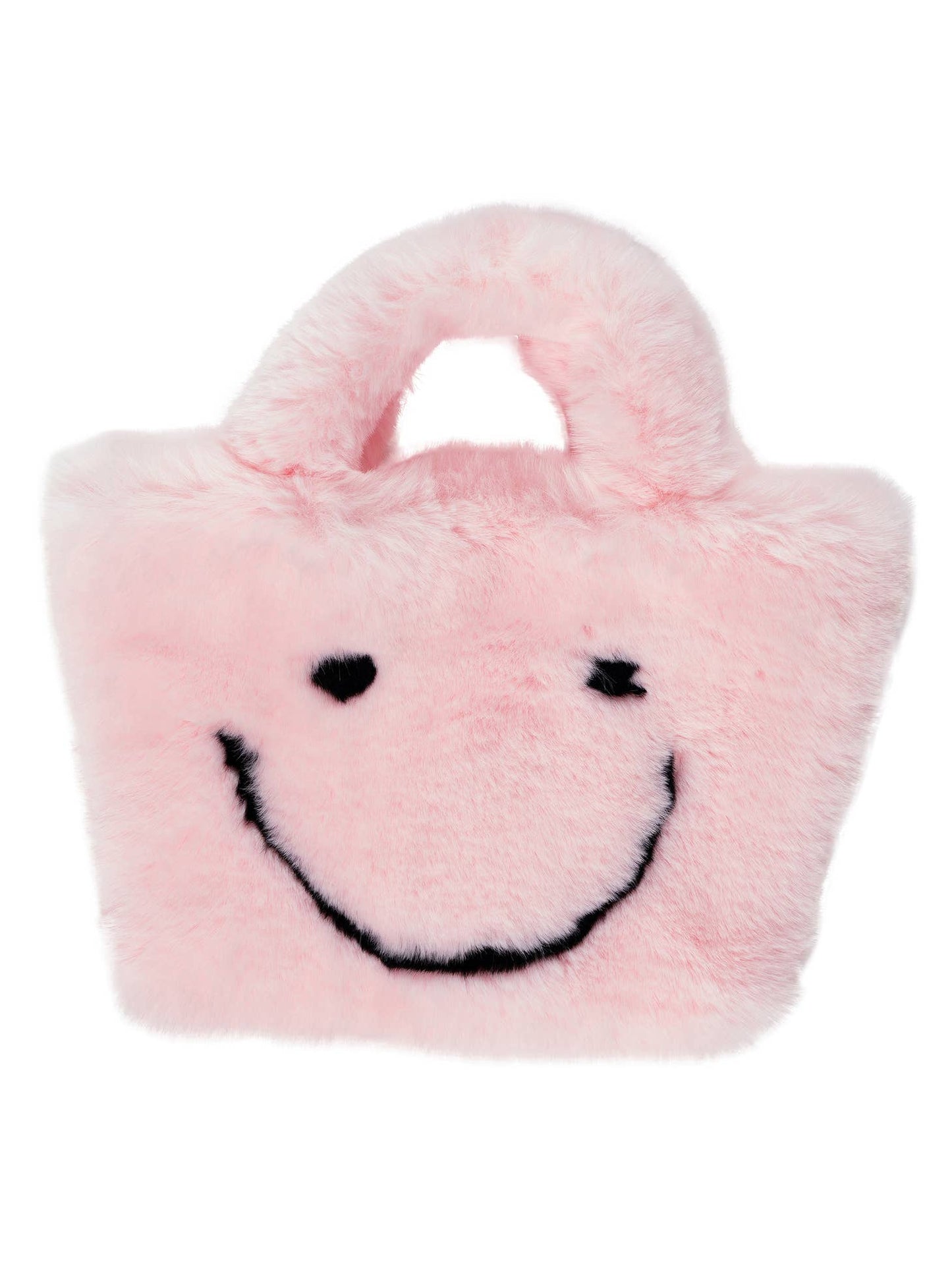 Faux Fur Fuzzy Smiley Face Purses for Kids - Favorite Little Things Co