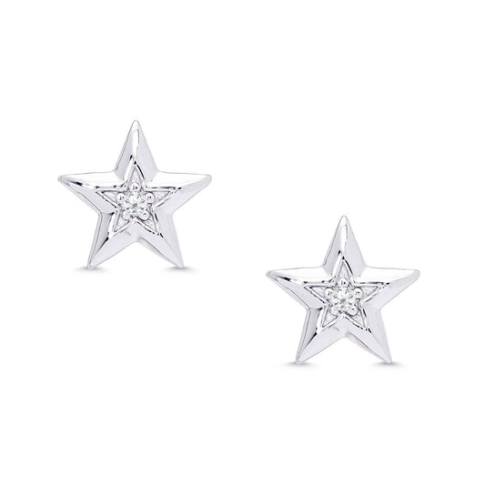 CZ Star Stud Earrings in Sterling Silver - Favorite Little Things Co