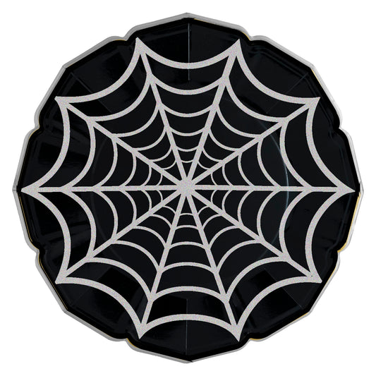 Black Halloween Web Dinner Plates - Favorite Little Things Co