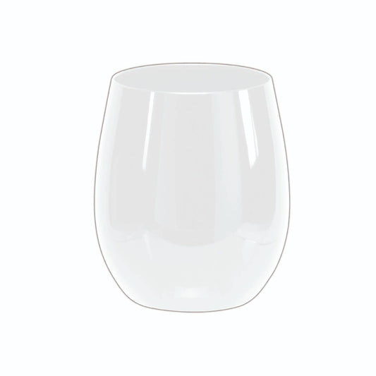 Upscale Round White Plastic Wine Cups