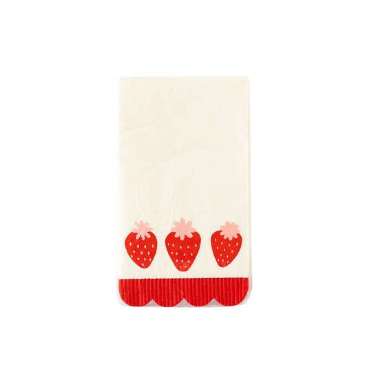 Berry Fringe Scallop Guest Towels