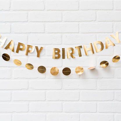Basic Gold Happy Birthday Banner - Favorite Little Things Co