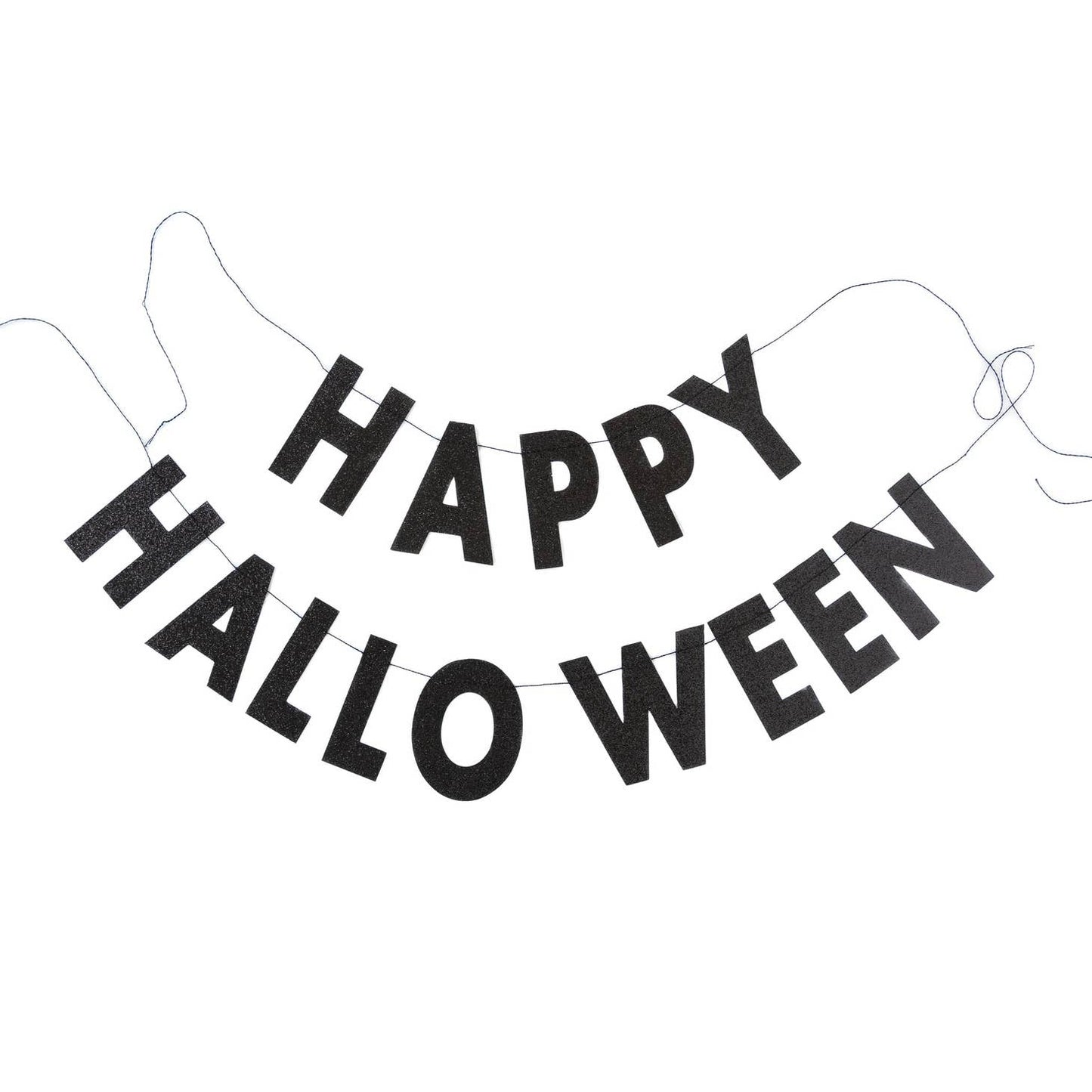 Happy Halloween Black Glitter Banner - Favorite Little Things Co