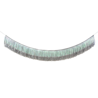 Meri Meri Silver Iridescent Tinsel Fringe Garland