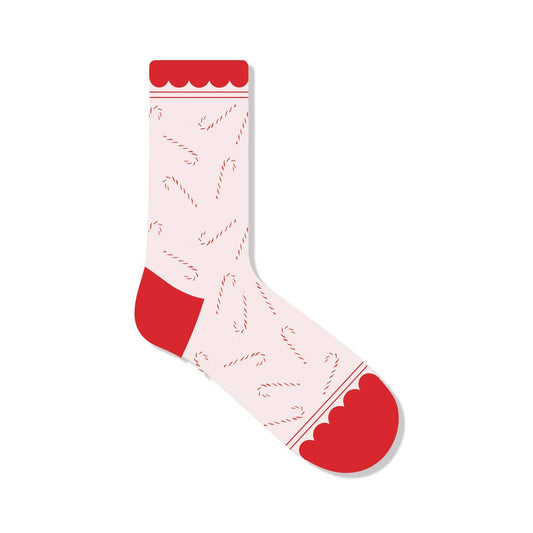 Whimsy Santa Candy Cane Child Socks