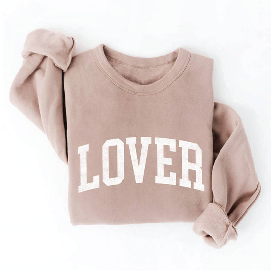 Lover Women's Graphic Sweatshirt Tan