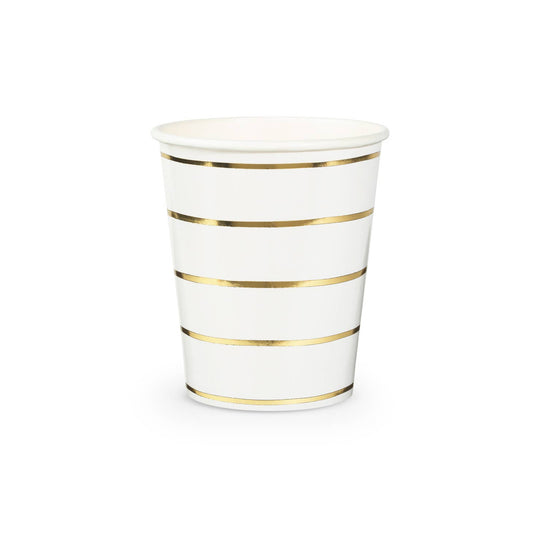 Frenchie Striped Gold Cups - Favorite Little Things Co