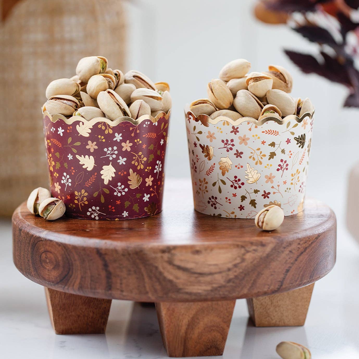Gold Foil Mixed Leaves Food Cups - Favorite Little Things Co