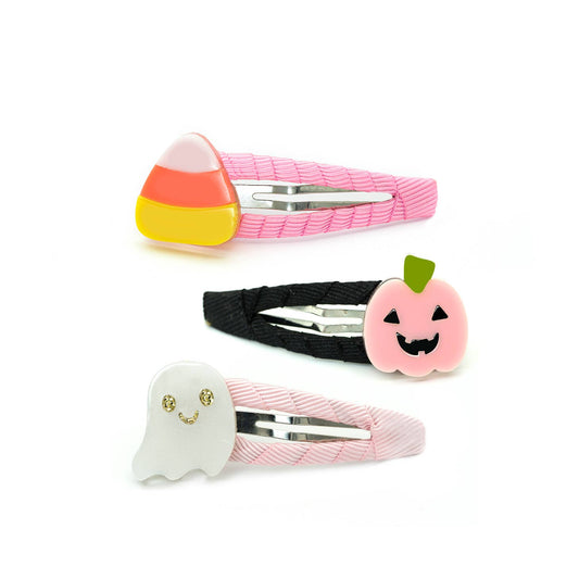 Ghost Pumpkin Candy Corn Snap Clips - Favorite Little Things Co