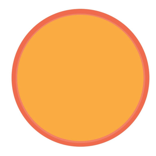 Orange and Tangerine Color Blocked Paper Plates