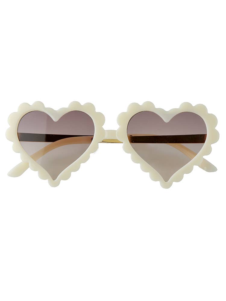 Heart Sunglasses Ivory