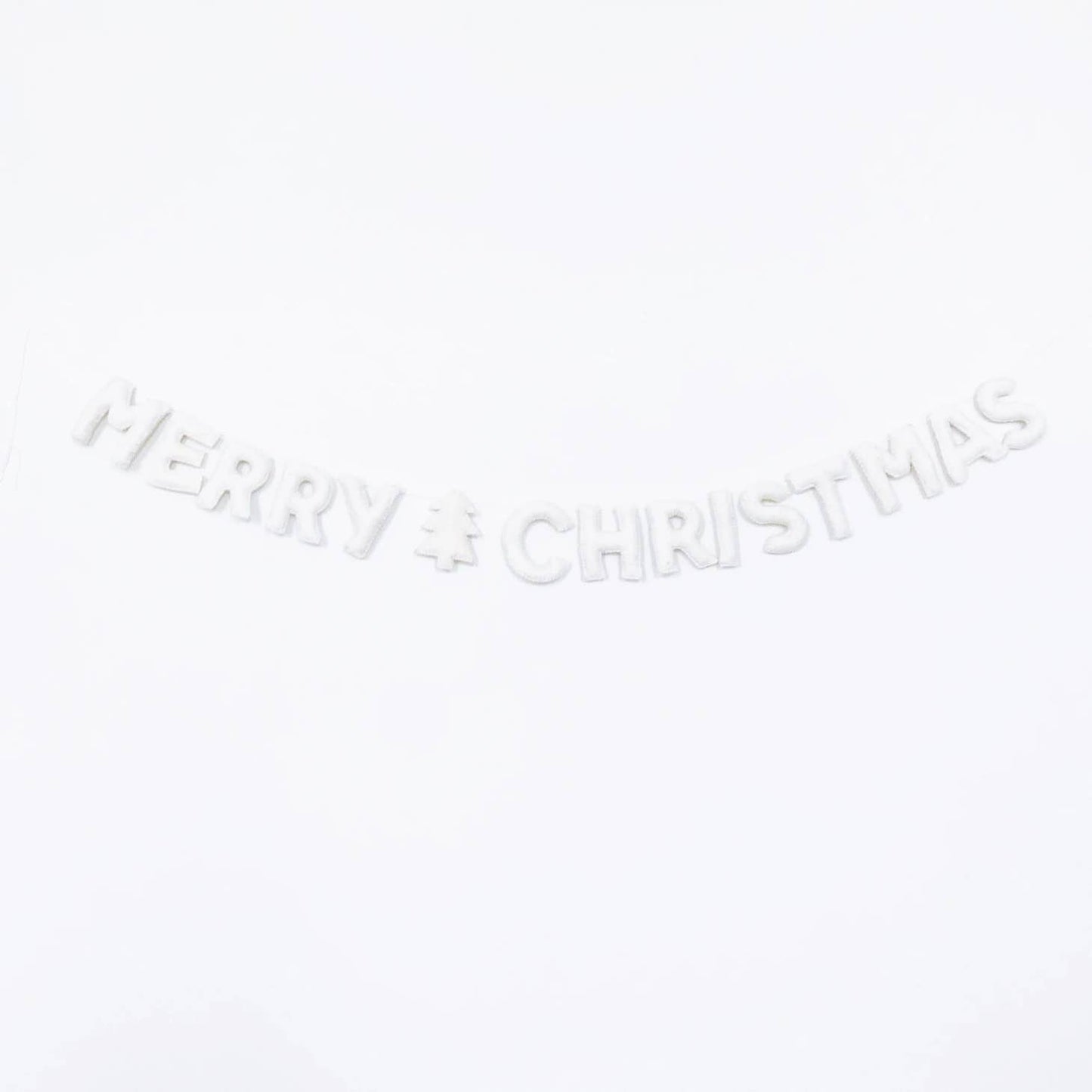 White Merry Christmas Garland