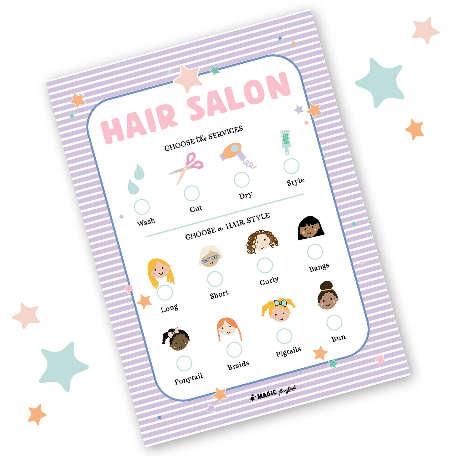 Hair Salon Pretend Play Notepad - Favorite Little Things Co