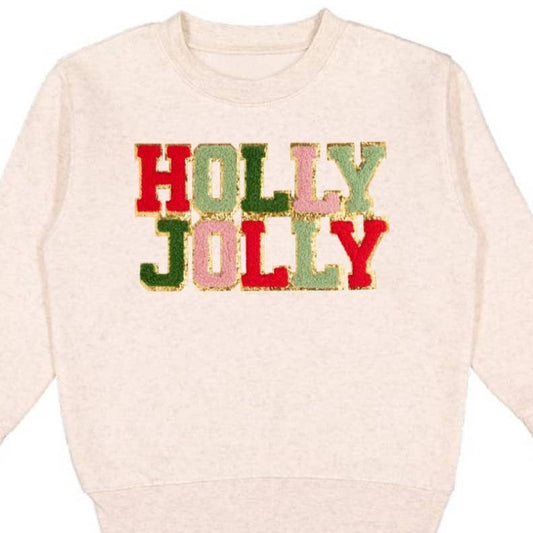 Holly Jolly Patch Kids Holiday Sweatshirt