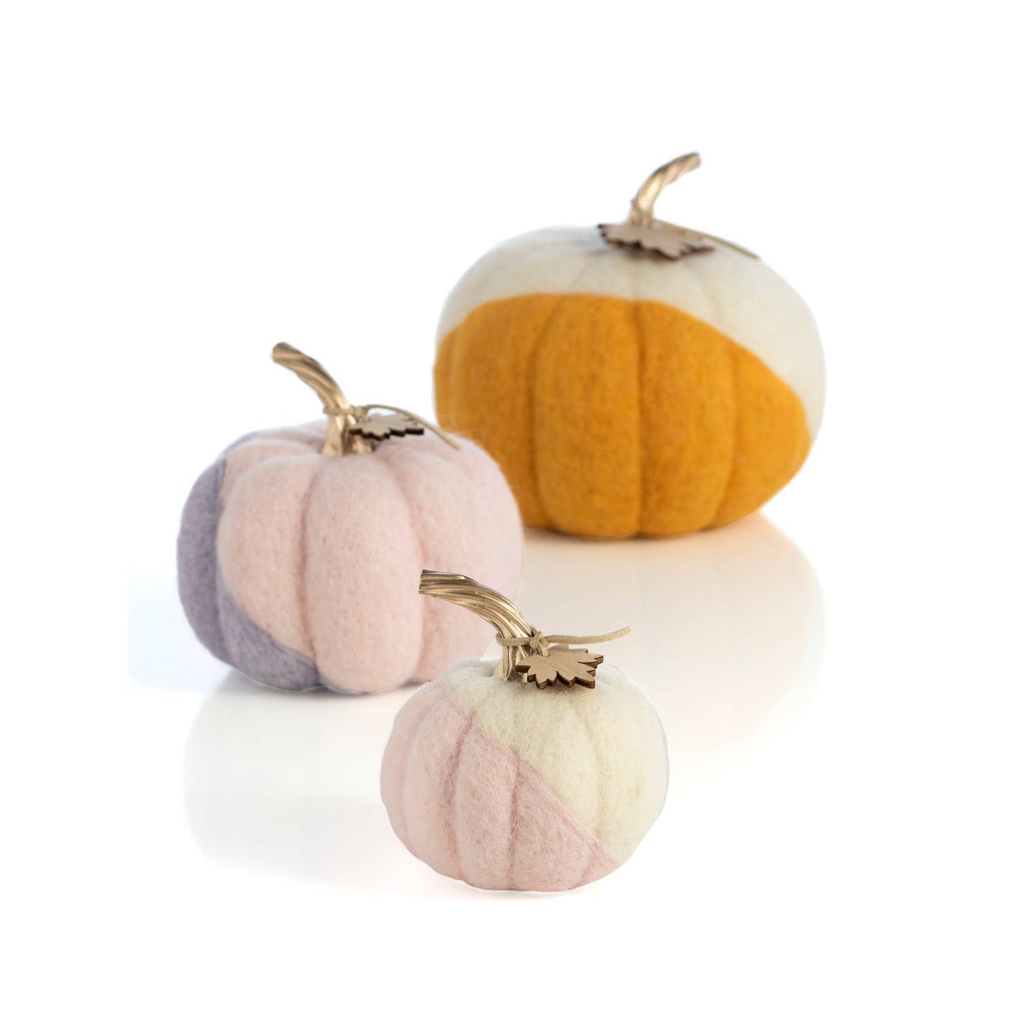 New Harvest Set of 3 Assorted Pumpkins