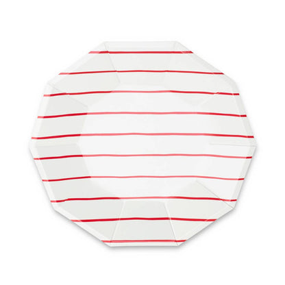 Frenchie Striped Candy Apple Plates - 2 Size Options - Favorite Little Things Co