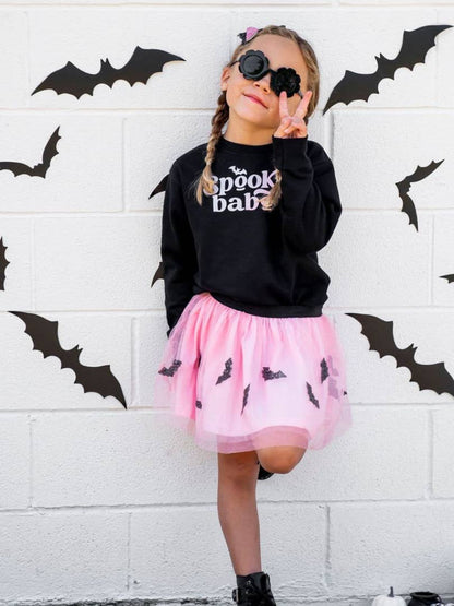 Kids Halloween Spooky Babe Sweatshirt