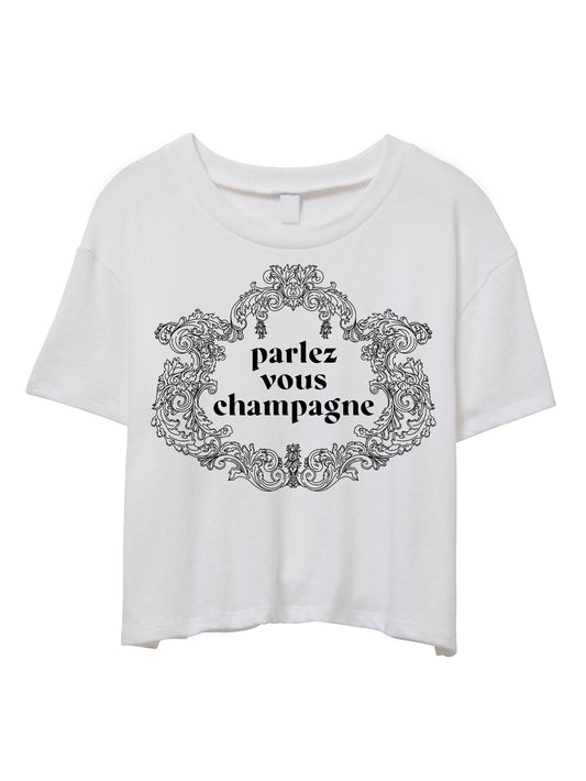 Parlez-Vous Champagne Boxy Tee