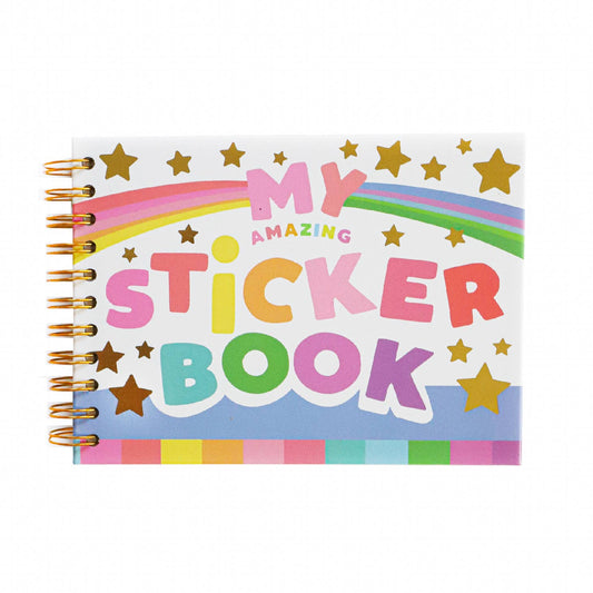 Rainbow Fun - Hardcover Retro Style Sticker Book