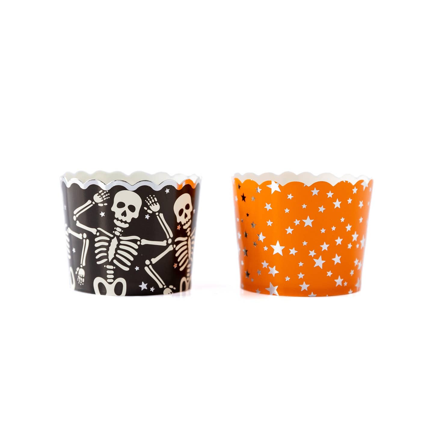 Silver Foil Spooky Skeletons Food Cups from Favorite Little Things