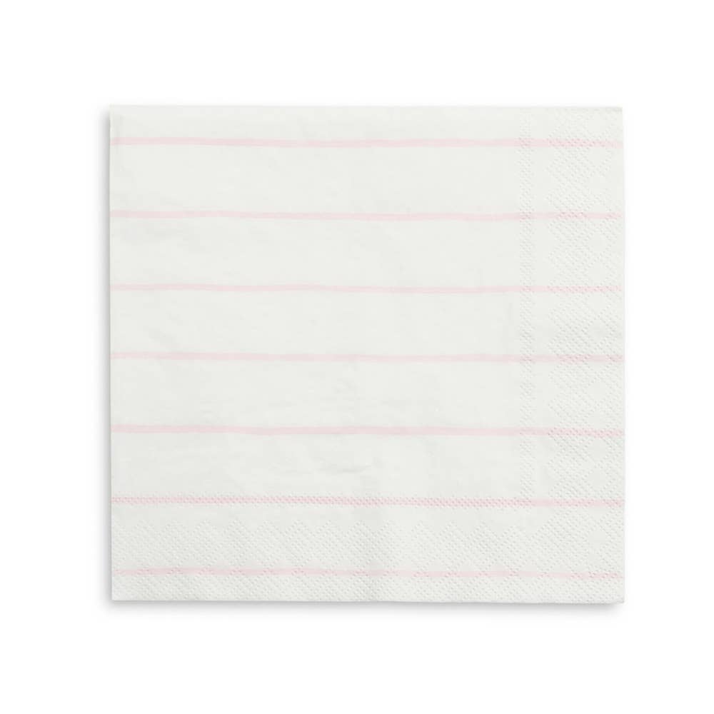 Frenchie Striped Blush Large Napkins - Favorite Little Things Co