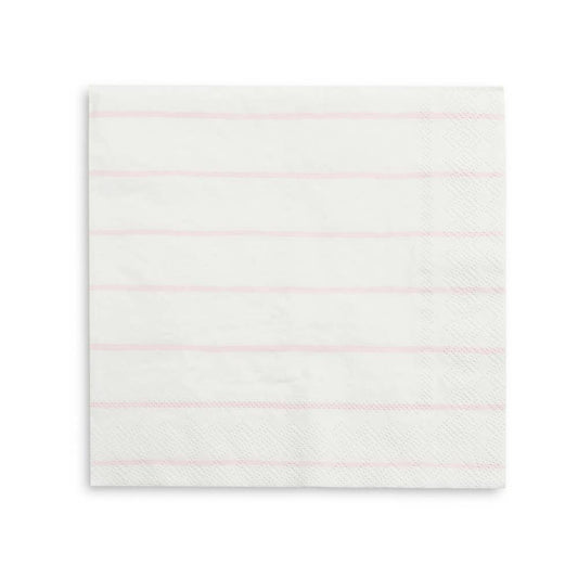 Frenchie Striped Blush Large Napkins - Favorite Little Things Co