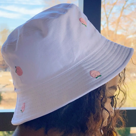 Sweety Fruity Bucket Hat Peach/White