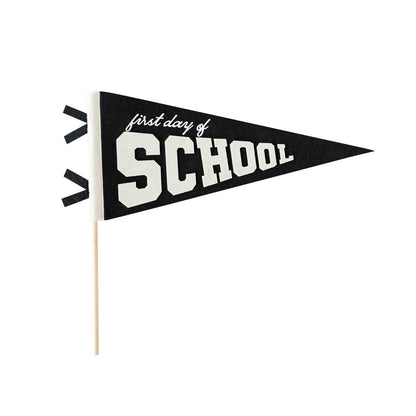 First Day of School Black and White Pennant Flag - Favorite Little Things Co