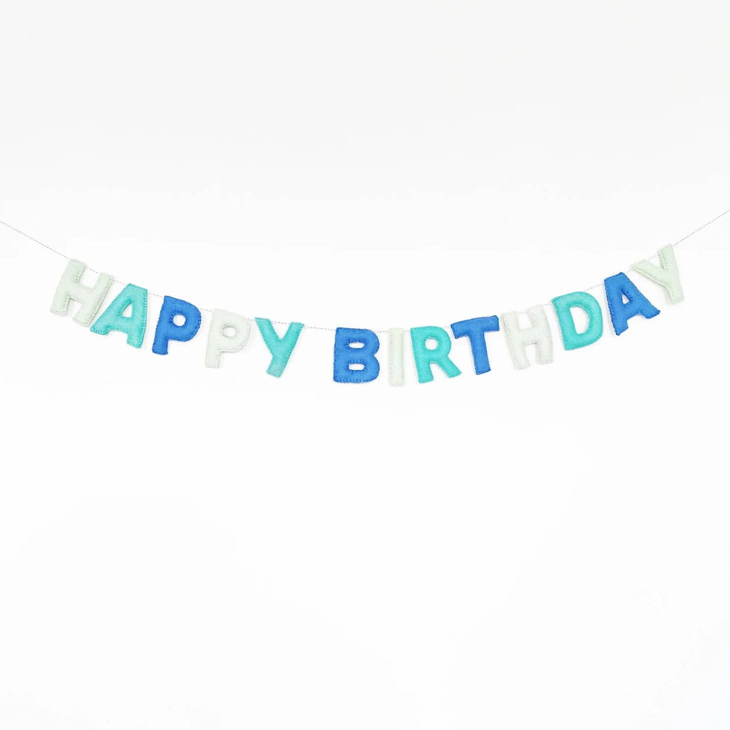 Blue Happy Birthday Felt Banner - Favorite Little Things Co