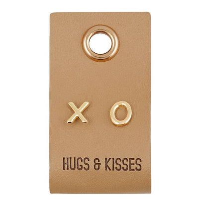 Leather Tag Earrings -Xo