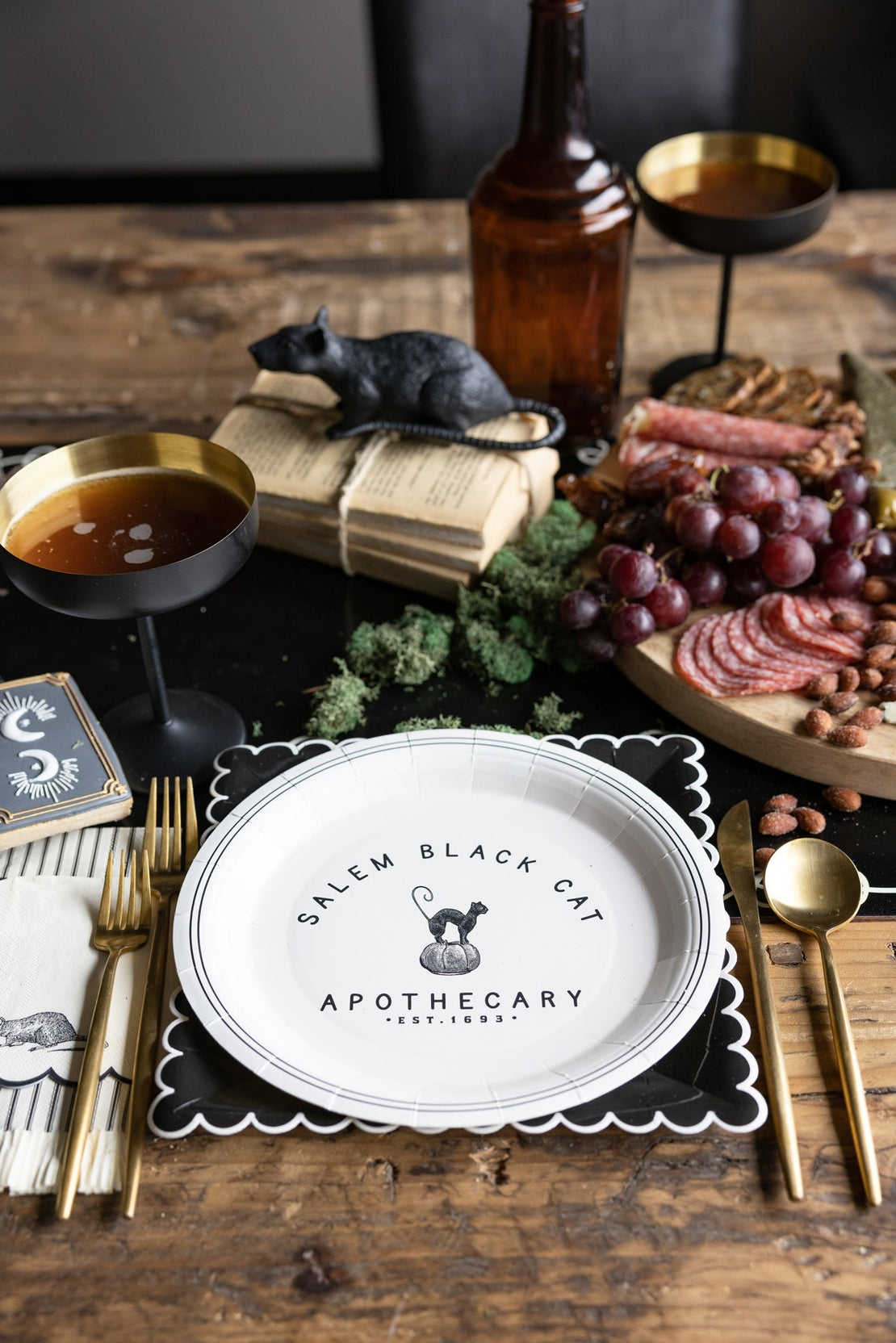 Salem Apothecary Cat Plates