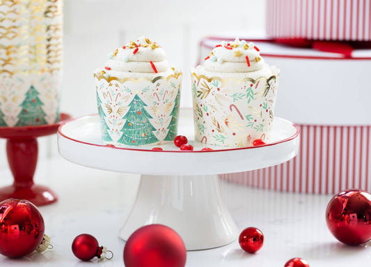 Gold Foil Candy Cane Tree Baking Cups - Favorite Little Things Co