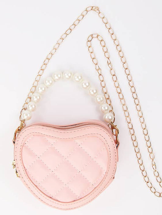 Quilted Heart Purse Pink