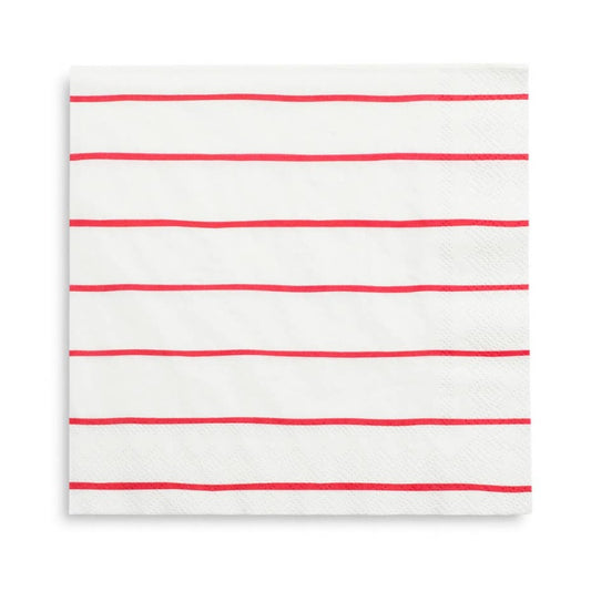 Frenchie Striped Candy Apple Large Napkins - Favorite Little Things Co