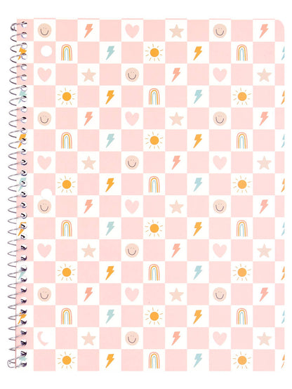 Checkerboard Icons Spiral Notebook - Favorite Little Things Co