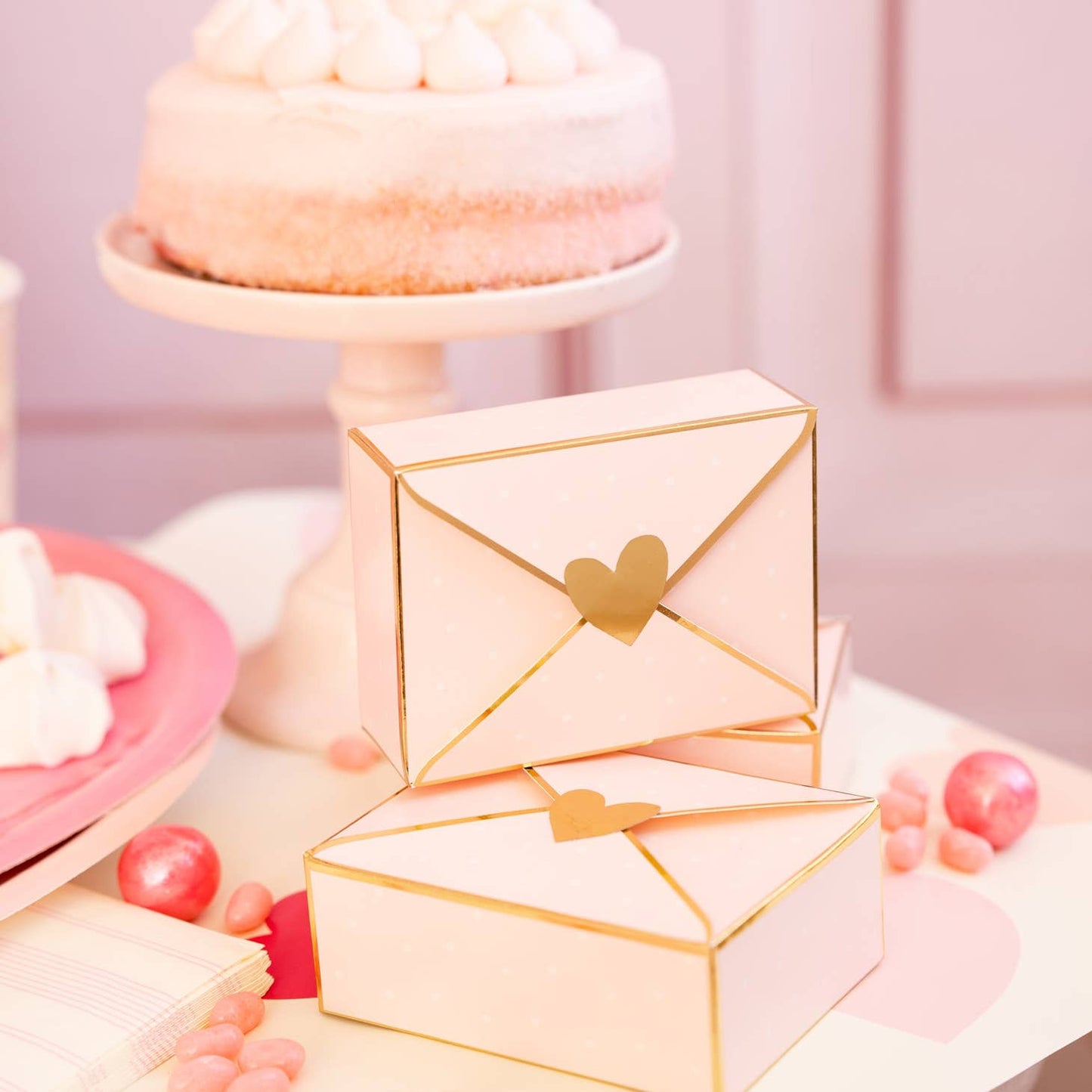 Envelope Treat Boxes Pink