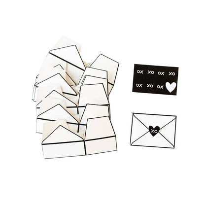 Envelope Treat Boxes Black & White