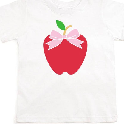 Apple Bow Short Sleeve Shirt- Favorite Little Things Co