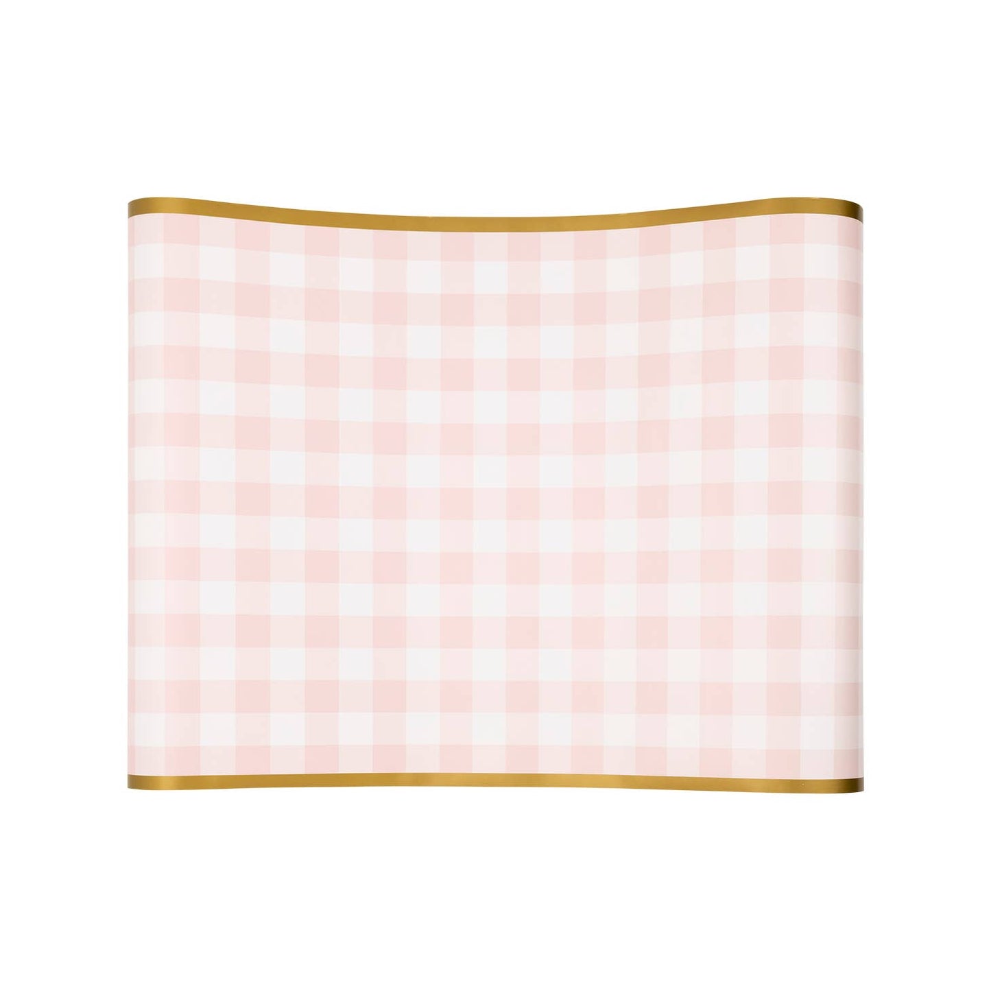 Pink Gingham Paper Table Runner