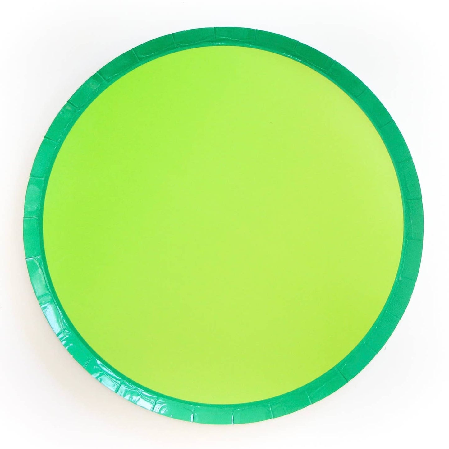 Green and Lime Color Blocked Paper Plates - Favorite Little Things Co