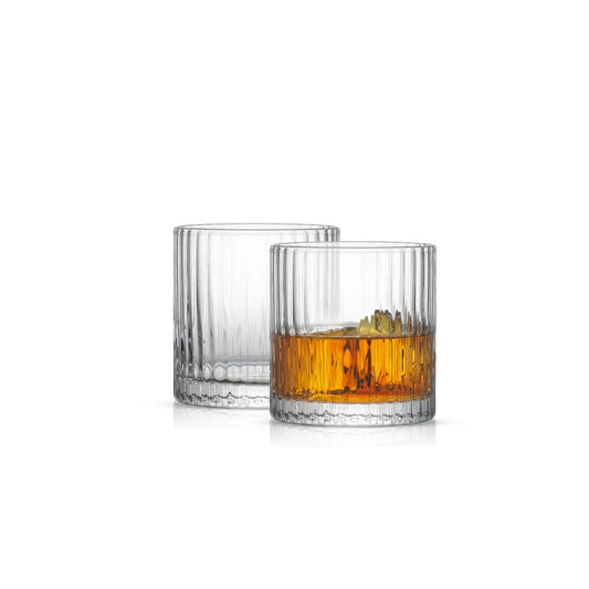 Ribbed Whiskey Glasses Set of 2