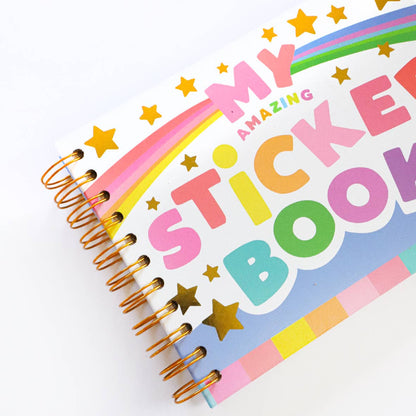 Rainbow Fun - Hardcover Retro Style Sticker Book