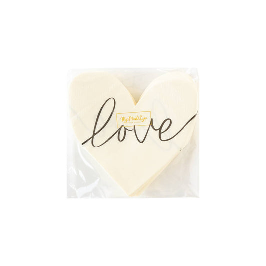 Love Heart Shaped Paper Napkins