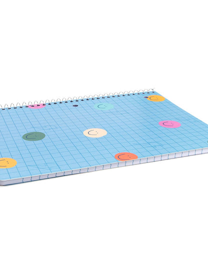 Smiley Grid Spiral Notebook - Favorite Little Things