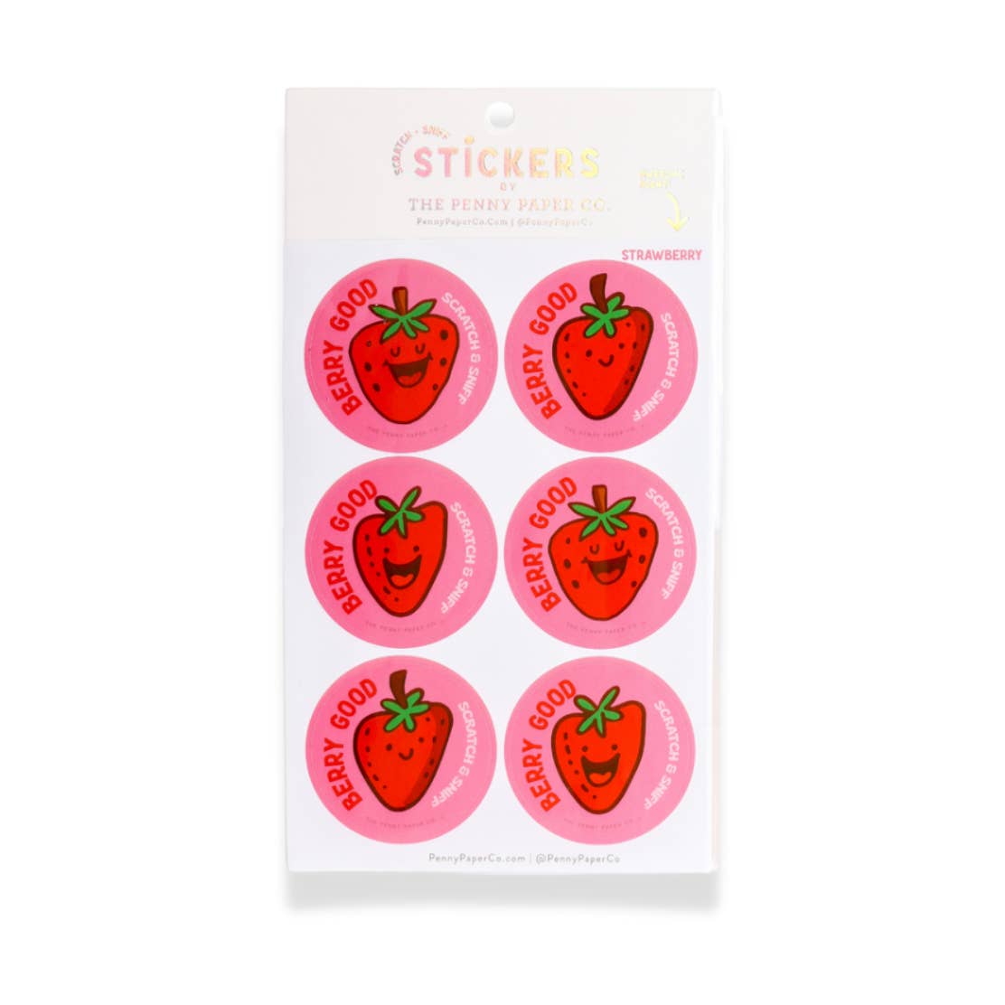 Berry Good, Strawberry Scratch and Sniff Stickers - Favorite Little Things Co