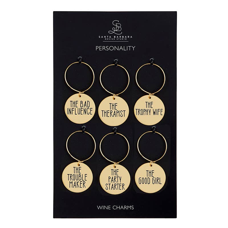 Personality Wine Charm Set